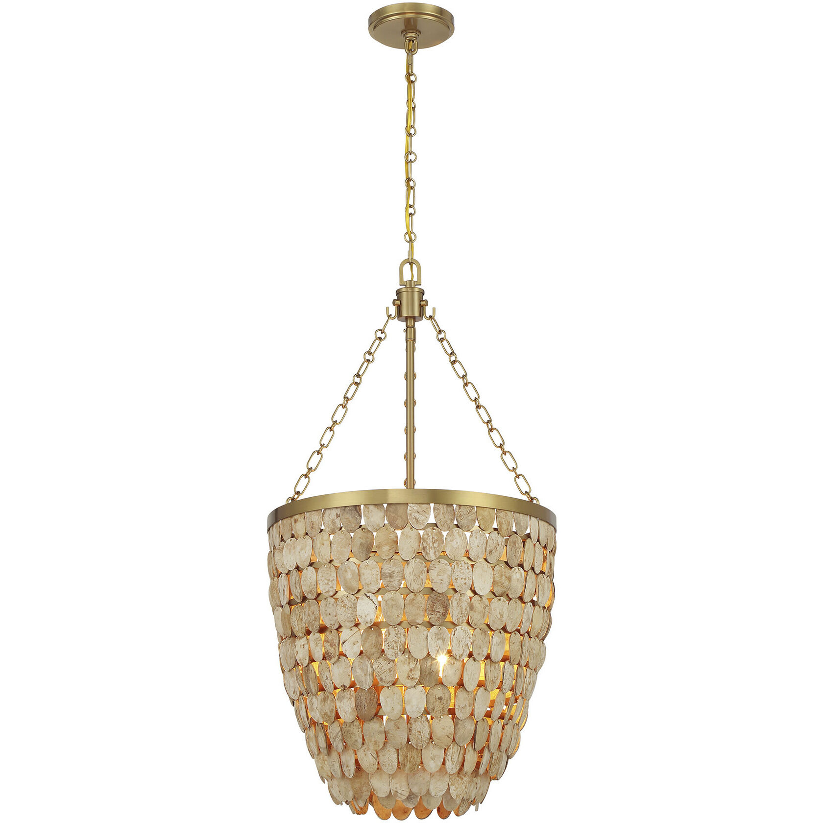 Catalan 4 Light 16 inch Warm Brass Pendant Ceiling Light