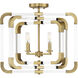 Rotterdam 4 Light 20 inch Warm Brass Convertible SemiFlush/Pendant Ceiling Light, Essentials
