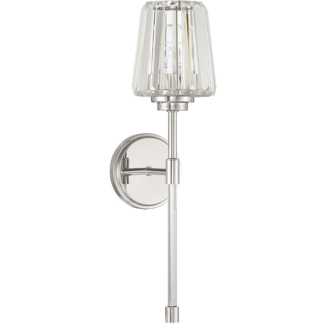 Garnet 1 Light 5.5 inch Polished Nickel Wall Sconce Wall Light