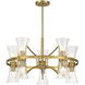 Bennington 10 Light 30.5 inch Warm Brass Chandelier Ceiling Light