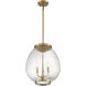 Welles 3 Light 16 inch Warm Brass Pendant Ceiling Light, Essentials