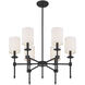 Chatham 6 Light 28 inch Matte Black Chandelier Ceiling Light, Essentials