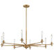 Jasmine 8 Light 42 inch Warm Brass Chandelier Ceiling Light, Essentials