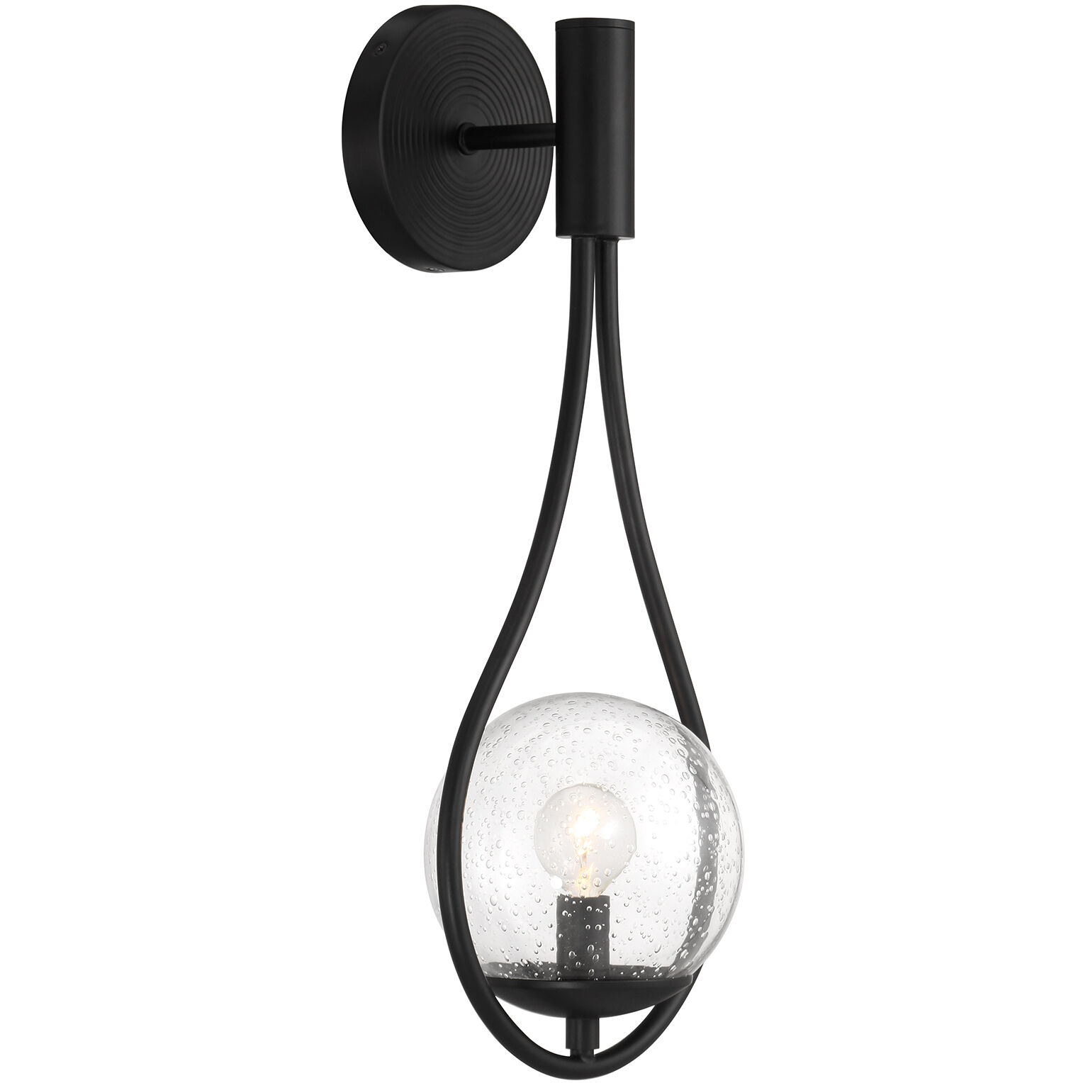 Encino 1 Light 8 inch Matte Black Wall Sconce Wall Light