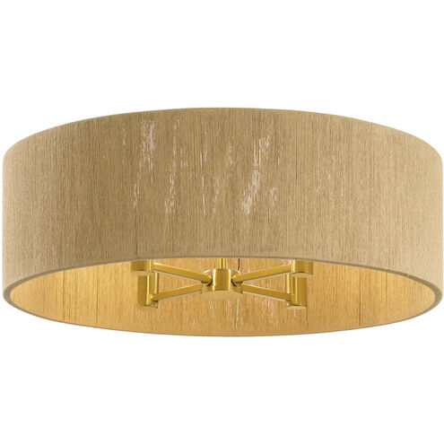 Maynard 4 Light 22 inch Warm Brass Flush Mount Ceiling Light