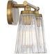 Chantilly 2 Light 14 inch Warm Brass Bathroom Vanity Light Wall Light, Essentials