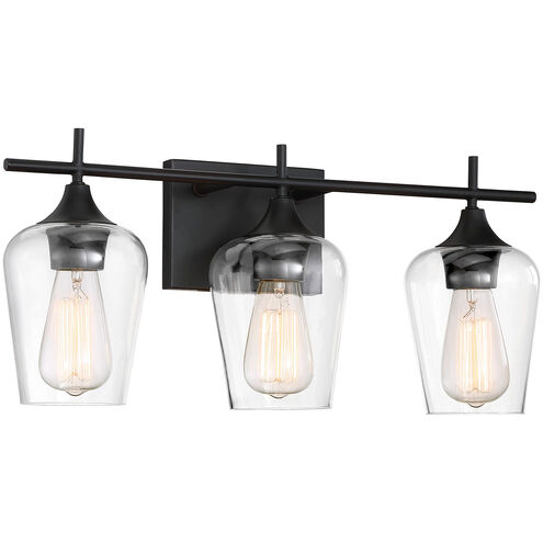 Octave 3 Light 21 inch English Bronze Bathroom Vanity Light Wall Light, Essentials