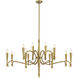 Tremont 12 Light 44 inch Riviera Brass Chandelier Ceiling Light