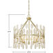 Royale 5 Light 22 inch Noble Brass Pendant Ceiling Light