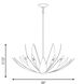 Loto 6 Light 30 inch Centura with Burnished Gold Pendant Ceiling Light