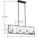 Redmond 8 Light 15 inch Matte Black/Polished Chrome Chandelier Ceiling Light