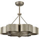 Stockholm 12 inch Silver Patina with Silver Blades Fan D'Lier