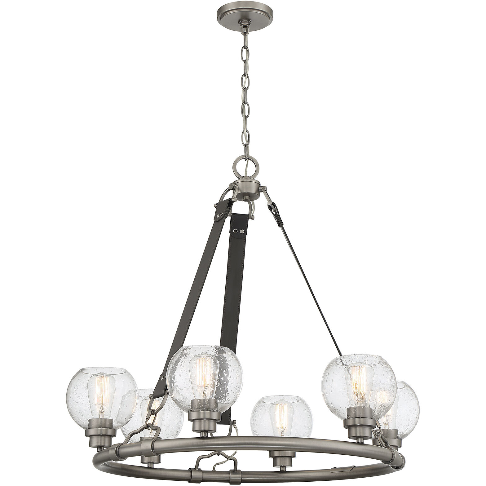 Bozeman 6 Light 29 inch Antique Nickel Chandelier Ceiling Light