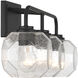 Baldwin 3 Light 24 inch Matte Black Bathroom Vanity Light Wall Light, Lighting One