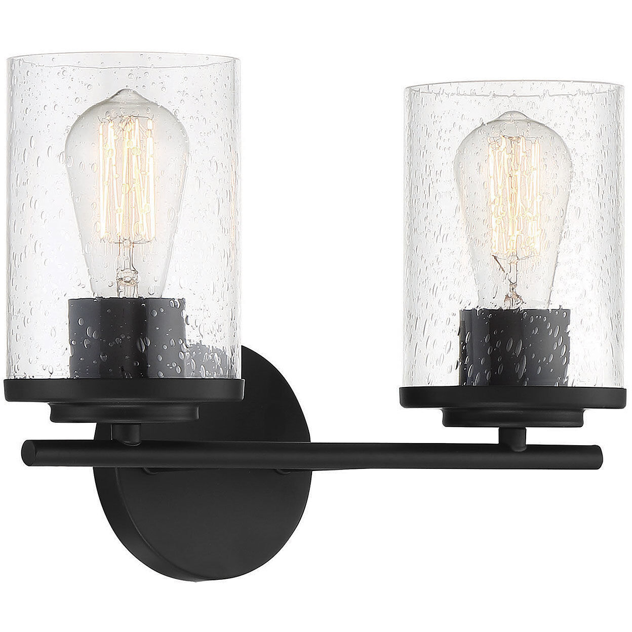 Marshall 2 Light 13.25 inch Black Bathroom Vanity Light Wall Light, Essentials