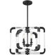 Rotterdam 4 Light 20 inch Matte Black Covertible SemiFlush Ceiling Light, Essentials