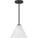 Blair 1 Light 10 inch Matte Black Mini-Pendant or Semi-Flush Ceiling Light