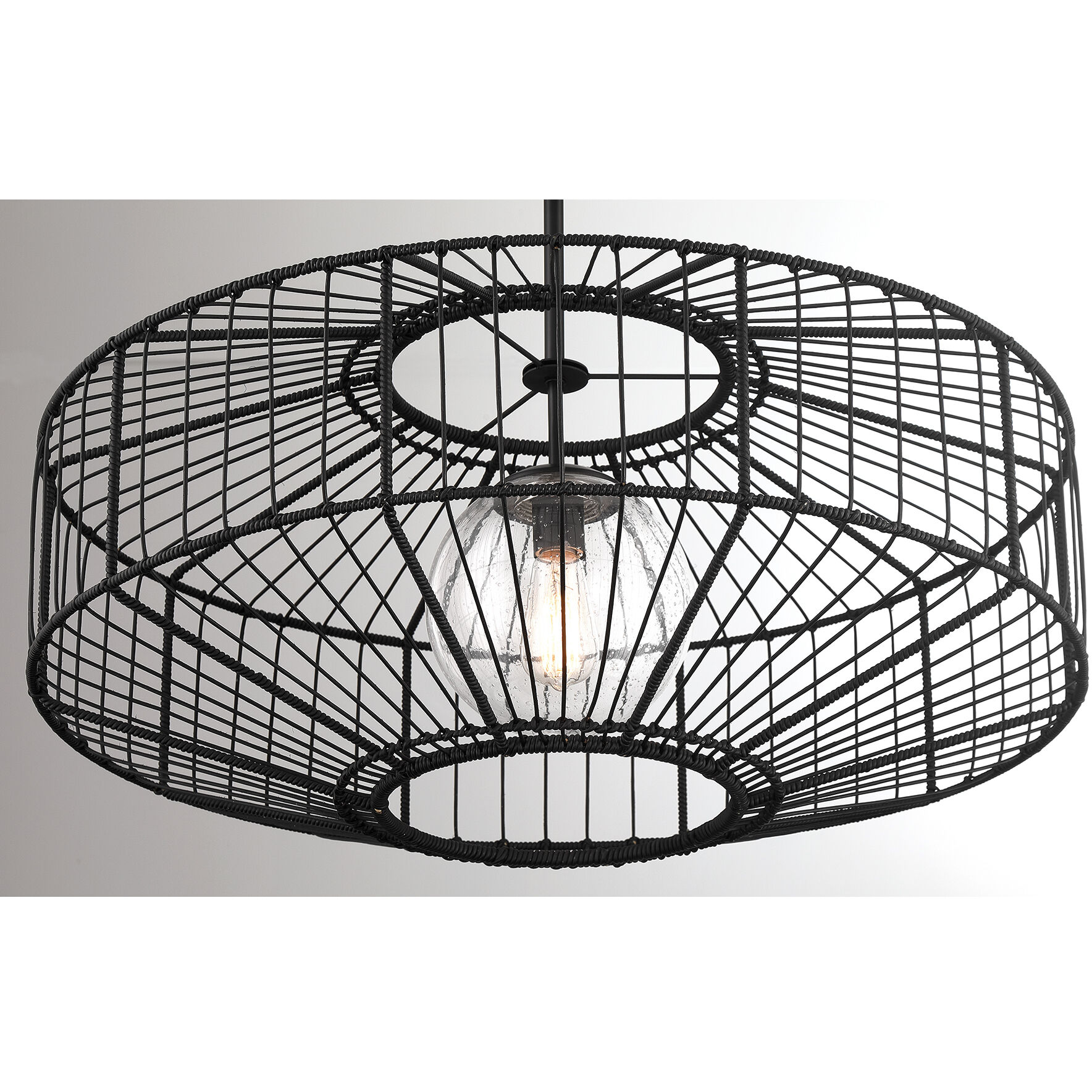 Marcy 1 Light 30 inch Matte Black Pendant Ceiling Light