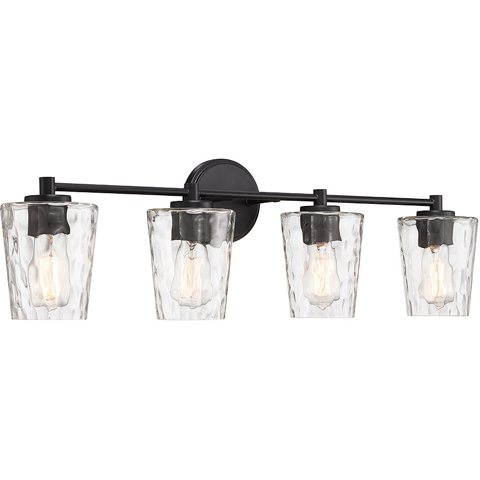 Ballas 4 Light 31.5 inch Black Bathroom Vanity Light Wall Light