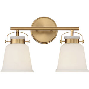 Kaden 2 Light 16 inch Warm Brass Vanity Light Wall Light, Essentials