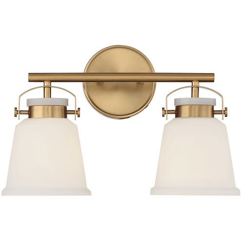 Kaden 2 Light 16 inch Warm Brass Bathroom Vanity Light Wall Light, Essentials