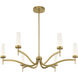 Butler LED 40 inch Warm Brass Chandelier Ceiling Light