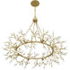 Once 8 Light 36 inch Spun Gold Chandelier Ceiling Light