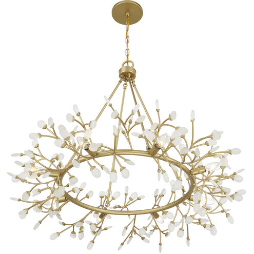Once 8 Light 36 inch Spun Gold Chandelier Ceiling Light