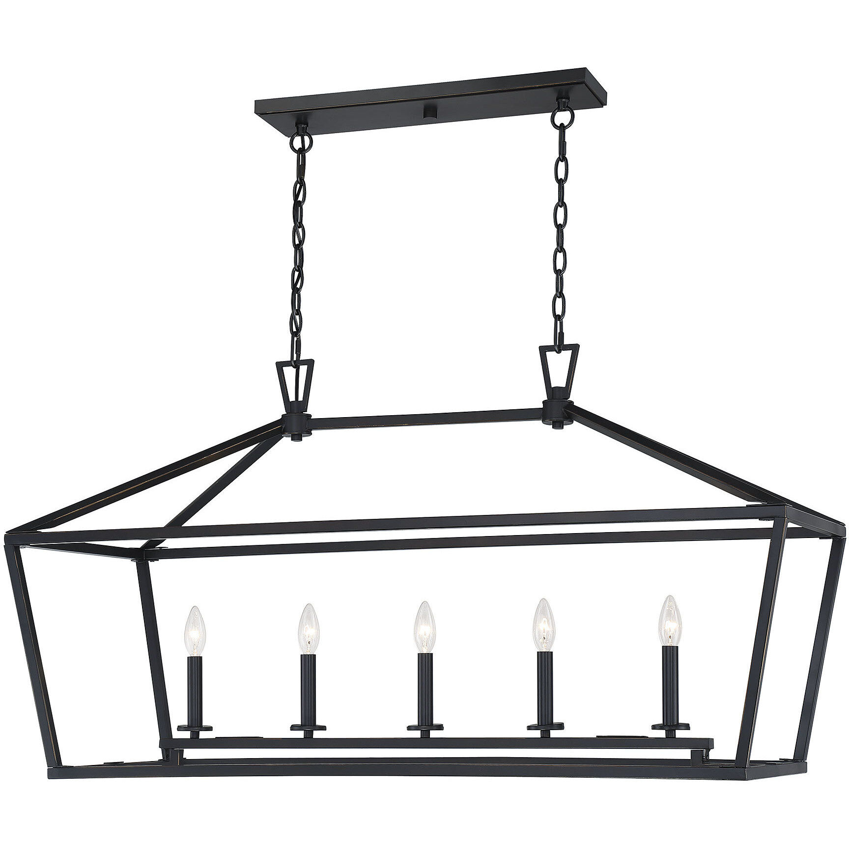 Townsend 5 Light 44 inch Classic Bronze Linear Chandelier Ceiling Light, Essentials