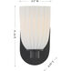 Baldwin 1 Light 4.5 inch Matte Black Wall Sconce Wall Light, Essentials