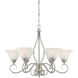 Polar 6 Light 32.75 inch Pewter Chandelier Ceiling Light
