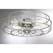 Ratcliffe 3 Light Incandescent Satin Nickel Fan Light Kit