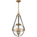 Bozeman 3 Light 14 inch Warm Brass Pendant Ceiling Light