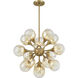 Matisse 16 Light 22 inch Warm Brass Chandelier Ceiling Light