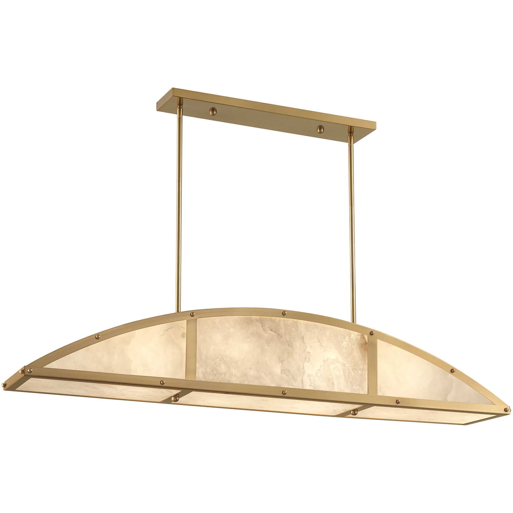 Legacy 4 Light 46 inch Warm Brass Linear Chandelier Ceiling Light