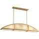 Legacy 4 Light 46 inch Warm Brass Linear Chandelier Ceiling Light