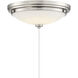 Lucerne 1 Light Incandescent Satin Nickel Fan Light Kit