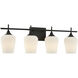 Octave 4 Light 28.75 inch Matte Black Bathroom Vanity Light Wall Light, Essentials