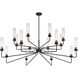 Baker 16 Light 61 inch Matte Black Chandelier Ceiling Light, Essentials