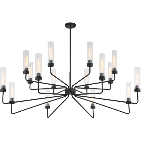 Baker 16 Light 61 inch Matte Black Chandelier Ceiling Light, Essentials