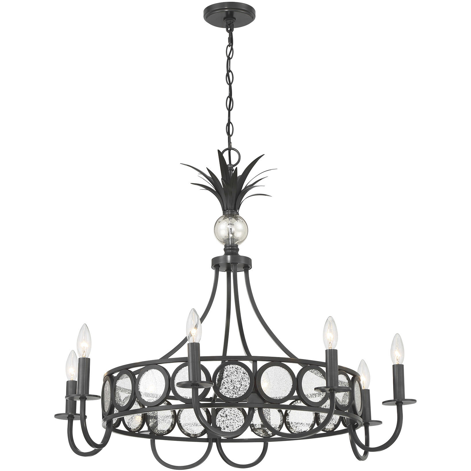 Hearst 8 Light 33 inch Black Tourmaline Chandelier Ceiling Light