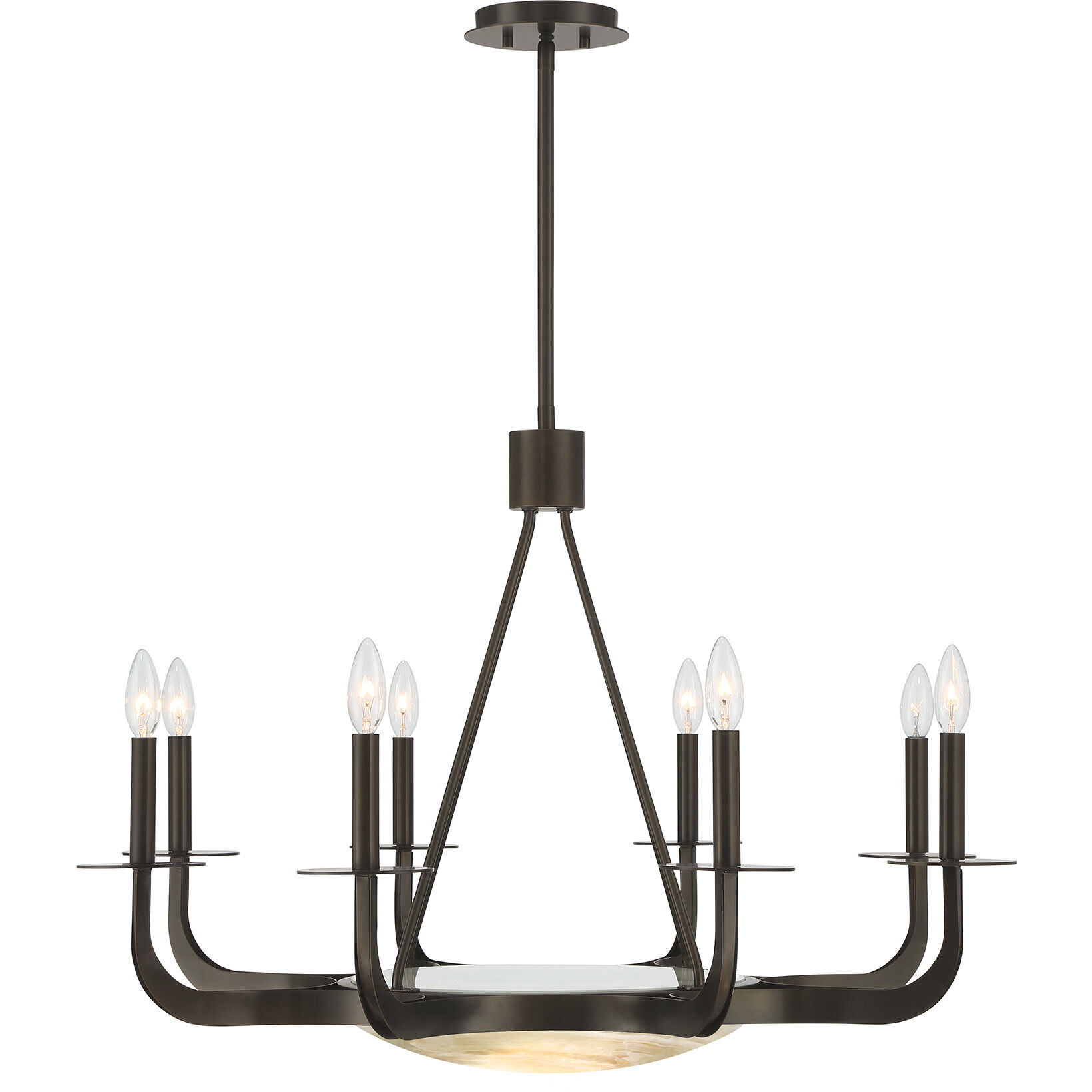 Salford LED 34 inch Mediterranean Bronze Chandelier Ceiling Light