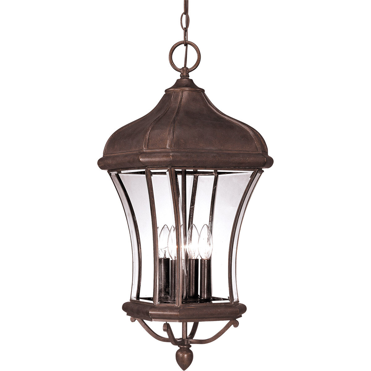 Realto 4 Light 12 inch Walnut Patina Outdoor Hanging Lantern