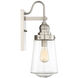Macauley Outdoor Wall Lantern in Satin Nickel