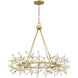 Once 8 Light 36 inch Spun Gold Chandelier Ceiling Light