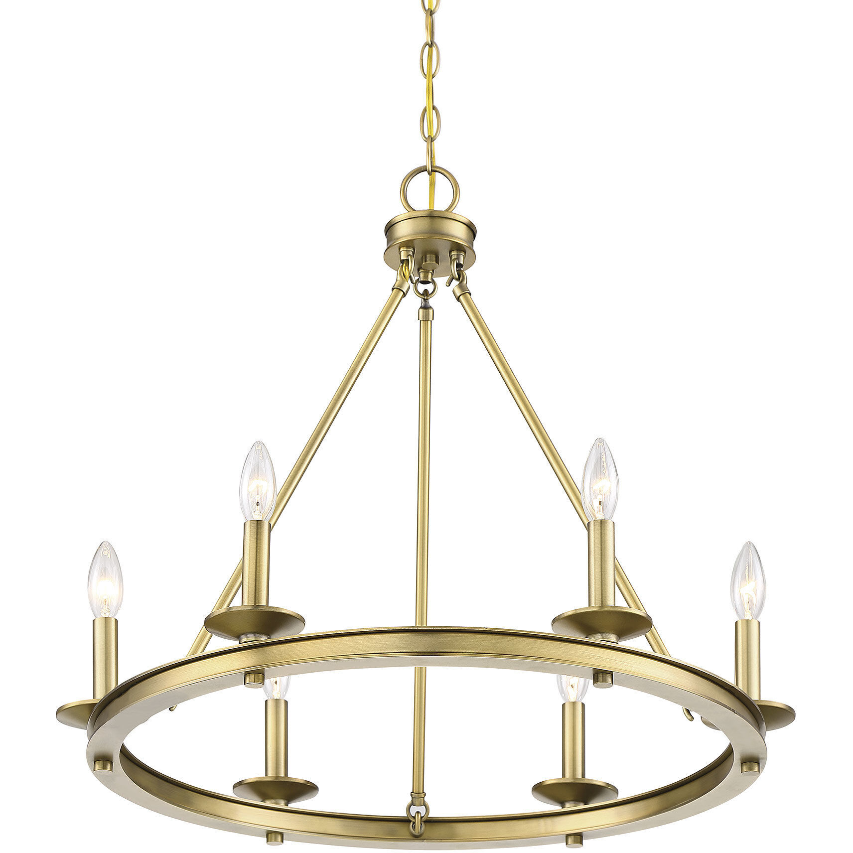 Middleton 6 Light 25 inch Warm Brass Chandelier Ceiling Light, Essentials