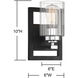 Redmond 1 Light 6 inch Matte Black with Polished Chrome Accents Sconce Wall Light