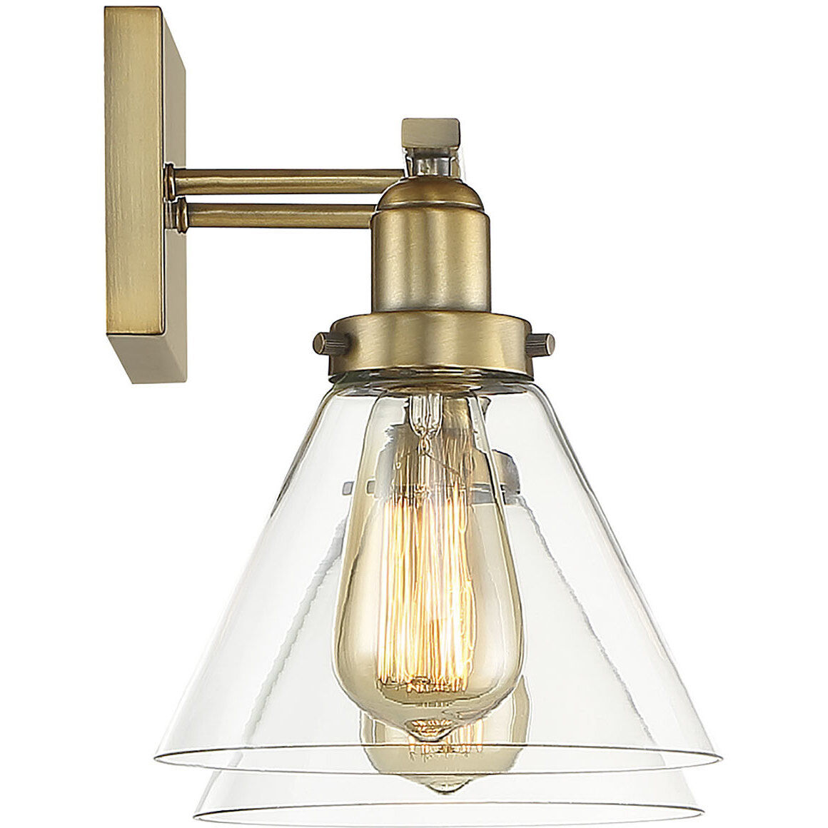 Drake 2 Light 17.75 inch Warm Brass Bathroom Vanity Light Wall Light, Essentials