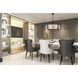 Hayward 5 Light 28 inch Black with Warm Brass Accents Pendant Ceiling Light