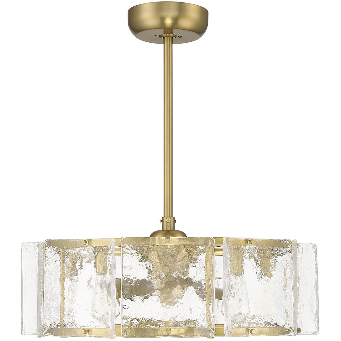 Genry 26.5 inch Warm Brass with Gold Blades Fan D'Lier